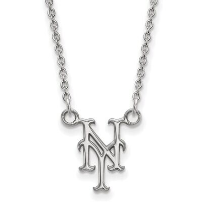 New York Mets Small Pendant with Chain Necklace 10k White Gold 1W008MET-18, MPN: 1W008MET-18, 88677…