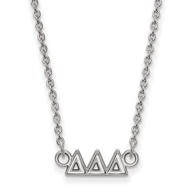 Delta Delta Delta Extra Small Pendant with 18 Inch Chain Sterling Silver SS006DDD-18, MPN: SS006DDD…