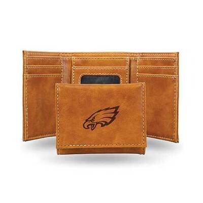 NFL Philadelphia Eagles Brown Faux Leather Trifold Wallet GC7795, MPN: GC7795, 767345536068