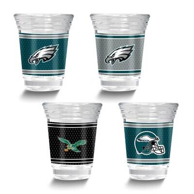 NFL Philadelphia Eagles 4-piece Shot Glass Set GM26125-EAG, MPN: GM26125-EAG, 737538033346