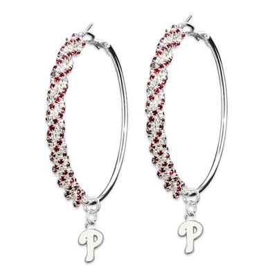 Philadelphia Phillies Amped Logo Crystal Earrings PHI077ER-CR
