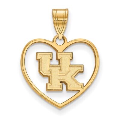 University of Kentucky Pendant in Heart Gold-plated Silver GP017UK, MPN: GP017UK, 886774921778