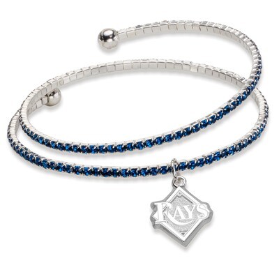 Tampa Bay Rays Amped Logo Crystal Bracelet DEV077BR-CR