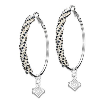 Tampa Bay Rays Amped Logo Crystal Earrings DEV077ER-CR