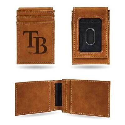 MLB Tampa Bay Rays Brown Faux Leather Front Pocket Wallet GC7431, MPN: GC7431, 767345894557