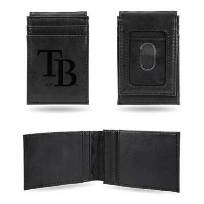 MLB Tampa Bay Rays Black Faux Leather Front Pocket Wallet GC7430, MPN: GC7430, 767345894854