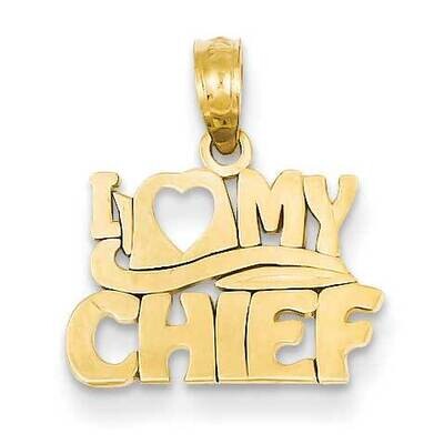 I Love My Chief Pendant 14k Gold K927, MPN: K927, 637218023523