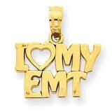 I Love My EMT Pendant 14k Gold K917, MPN: K917, 637218023486