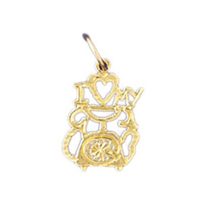 Dazzlers Jewelry I Love My  Pendant Necklace Charm Bracelet in Yellow, White or Rose Gold 10780, MP…