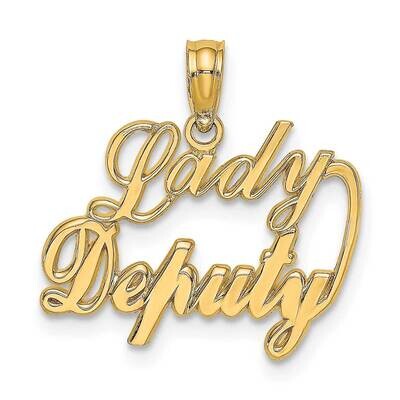 Lady Deputy Charm 14k Gold K2844, MPN: K2844, 637218026302