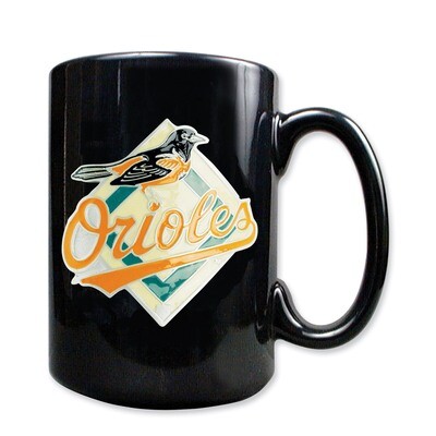Baltimore Orioles 15oz Black Ceramic Mug GC781, MPN: GC781, 89006604856