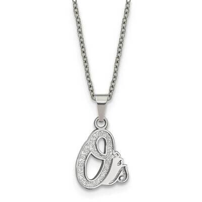 MLB Baltimore Orioles Pendant On 2 In Extension Nec Stainless Steel ST516ORI, MPN: ST516ORI, 191101…