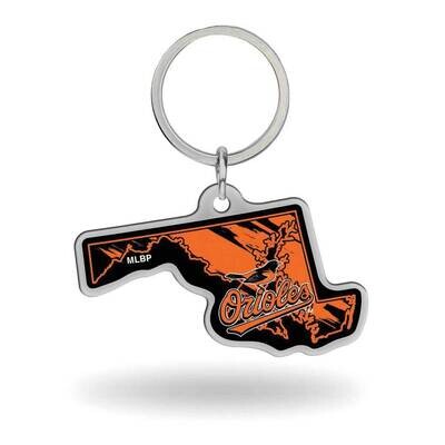 MLB Baltimore Orioles-Maryland State Shaped Key Ring GC7991, MPN: GC7991, 767345746894