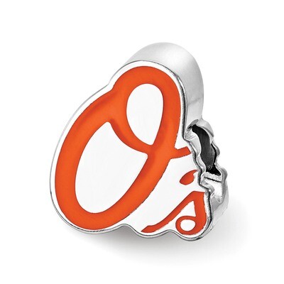 Baltimore Orioles Enameled Bead Sterling Silver SS500ORI, MPN: SS500ORI, 634401430472