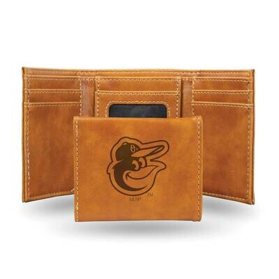 MLB Baltimore Orioles Brown Faux Leather Trifold Wallet GC7629, MPN: GC7629, 767345898197