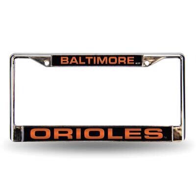 MLB Baltimore Orioles Blk Laser Chrome Car License Plate Frame GC7012, MPN: GC7012, 94746402716