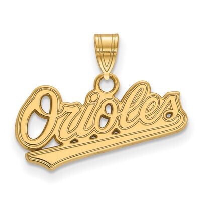 Baltimore Orioles Small Pendant 10k Yellow Gold 1Y018ORI, MPN: 1Y018ORI, 886774811178