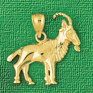 Dazzlers Jewelry Goat Farm Animal Pendant Necklace Charm Bracelet in Yellow, White or Rose Gold 261…