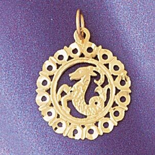 Dazzlers Jewelry Capricorn Goat Zodiac Pendant Necklace Charm Bracelet in Yellow, White or Rose Gol…