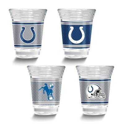 NFL Indianapolis Colts 4-piece Shot Glass Set GM26125-COL, MPN: GM26125-COL, 737538033445