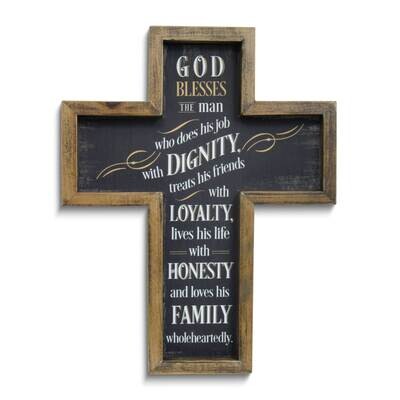 God Blesses the Man Rustic Wall Cross GM24250, MPN: GM24250, 95177576205