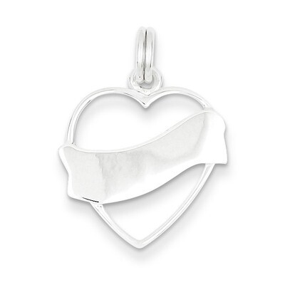 Heart Charm Sterling Silver QC4567, MPN: QC4567, 723252452464
