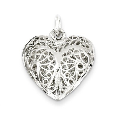 Heart Charm Sterling Silver QC3064, MPN: QC3064, 883957907598