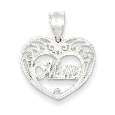 Mama Heart Charm Sterling Silver QC2633, MPN: QC2633, 883957975177
