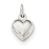 Puff Heart Charm Sterling Silver Polished QC8466, MPN: QC8466, 886774759838