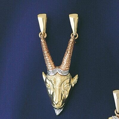 Dazzlers Jewelry Capricorn Goat Zodiac Pendant Necklace Charm Bracelet in Yellow, White or Rose Gol…