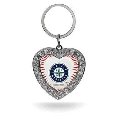 MLB Seattle Mariners Rhinestone Heart Key Ring GC7894, MPN: GC7894, 94746939526