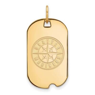 MLB Seattle Mariners Small Dog Tag Gold-plated Sterling Silver GP025MRN, MPN: GP025MRN, 883957895369