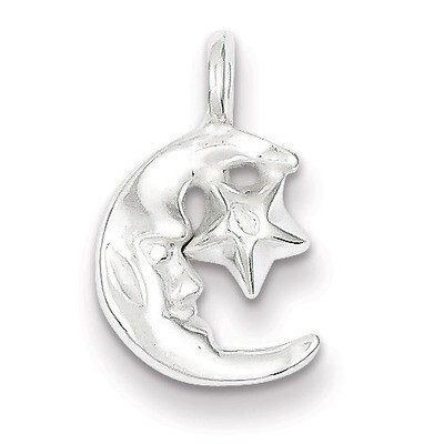 Moon &amp; Star Charm Sterling Silver QC1086, MPN: QC1086, 883957849584