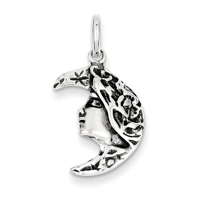 Moon Charm Antiqued Sterling Silver QC3922, MPN: QC3922, 883957909028