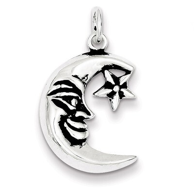 Moon Charm Antiqued Sterling Silver QC7539, MPN: QC7539, 883957140568