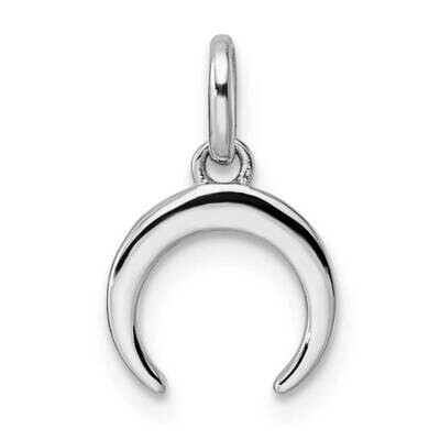 Moon Pendant Sterling Silver Rhodium-Plated Polished QP5537, MPN: QP5537,