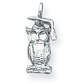 Graduation Owl Charm Sterling Silver QC173, MPN: QC173, 883957975467
