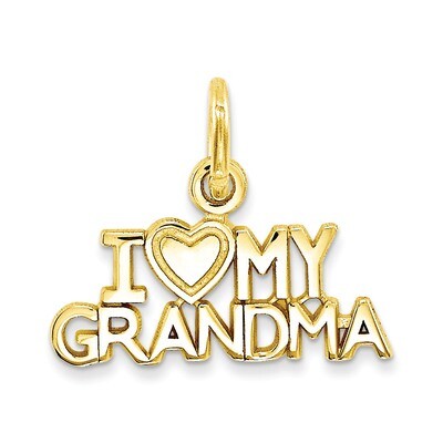 I Love My Grandma Charm 14k Gold C397, MPN: C397, 883957860138