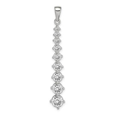 Fancy Pendant Sterling Silver CZ Diamond QP5164, MPN: QP5164, 886774096902