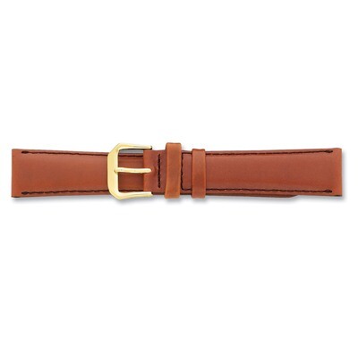 18mm Havana Italian Leather Watch Band 7.5 Inch Silver-tone Buckle BAW20-18, MPN: BAW20-18, 8867741…