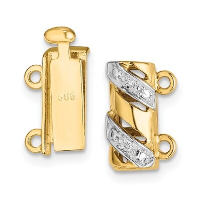 Diamond Accent Multi-Strand Bead Pearl Clasp 14k Yellow Gold YG2018, MPN: YG2018,