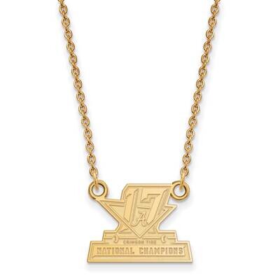 University of Alabama 2018 College Football National Champions Small Gold-plated Sterling Silver GP…