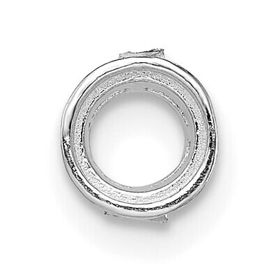 Round Bezel with Airline and Seat .05ct. Setting 14k White Gold WG159, MPN: WG159,
