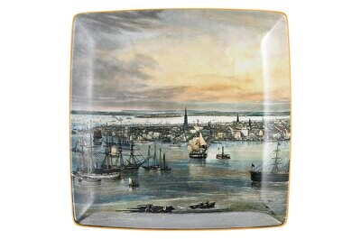 Mottahedeh New York Harbor Square Plate MP1203, MPN: MP1203,