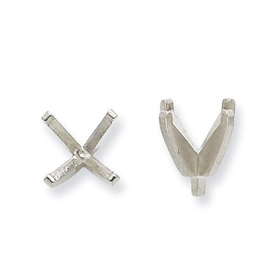 Princess 4-Prong Tru-Seat With Peg 3.0mm Setting 14k White Gold WG2624-1, MPN: WG2624,