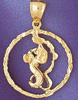 Dazzlers Jewelry Aquarius Water Bearer Zodiac Pendant Necklace Charm Bracelet in Yellow, White or R…