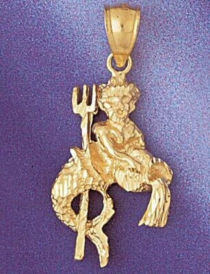 Dazzlers Jewelry Aquarius Water Bearer Zodiac Pendant Necklace Charm Bracelet in Yellow, White or R…