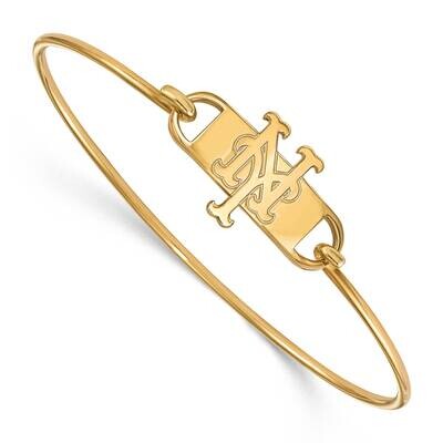 MLB New York Mets Small Center Wire Bangle Gold-Plated on Sterling Silver GP010MET-7, MPN: GP010MET…