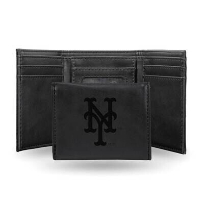 MLB New York Mets Black Faux Leather Trifold Wallet GC7658, MPN: GC7658, 767345898586