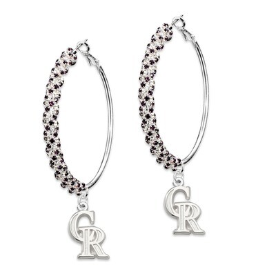 Colorado Rockies Amped Logo Crystal Earrings ROK077ER-CR